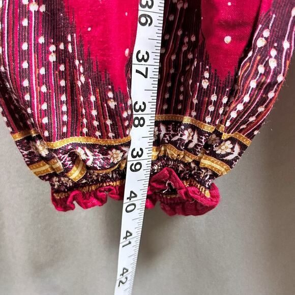 SOLD SOLD SOLD Harem Boho Yoga Hippie Lounge Peacock Print Smocked Baggy Pants - Picture 7 of 7
